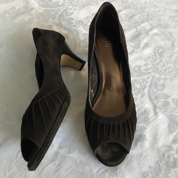 J. Jill Shoes - SALE - LAST DAY - Chocolate Suede Peep-Toe Pumps