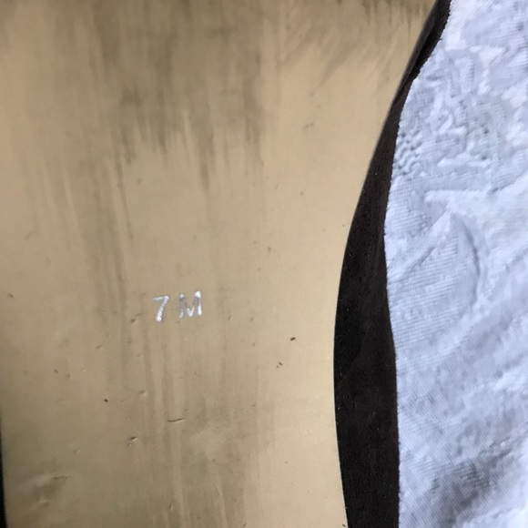 SALE - LAST DAY - Chocolate Suede Peep-Toe Pumps - Picture 5 of 8