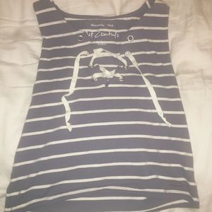 Abercrombie and Fitch Large Lace Up Top