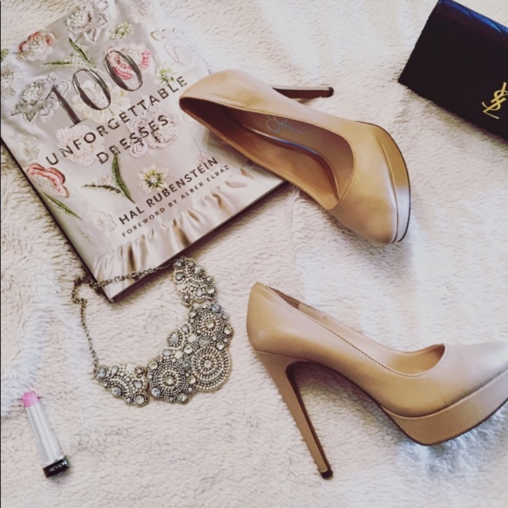 Jessica Simpson Platform Pumps - Nude (Size 7)