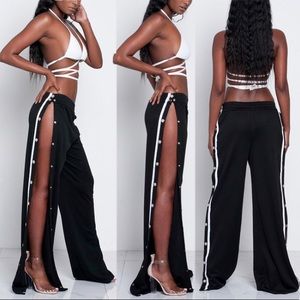 button down track pants
