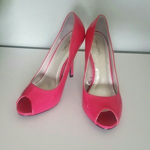 Hot Pink Patent Pumps