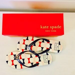 kate spade Festive Bow Flip Flop sz 9