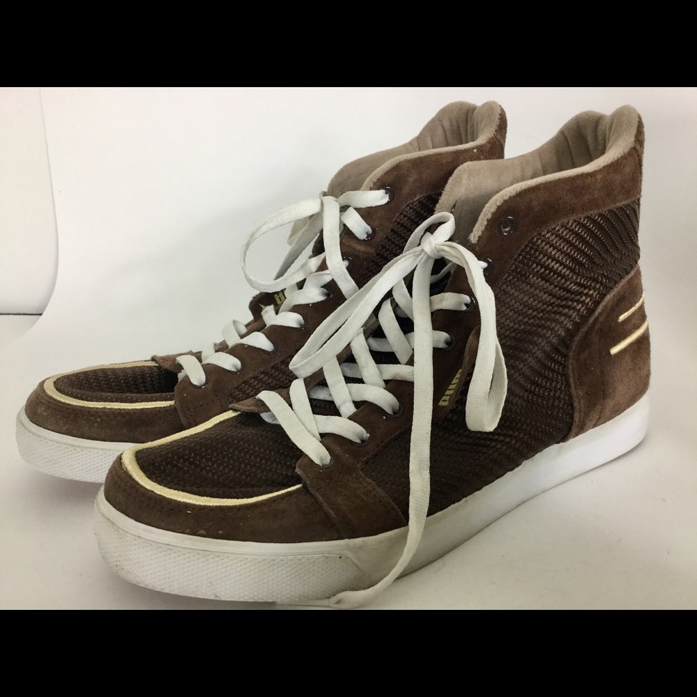 Puma men's 9 brown suede high top sneaker