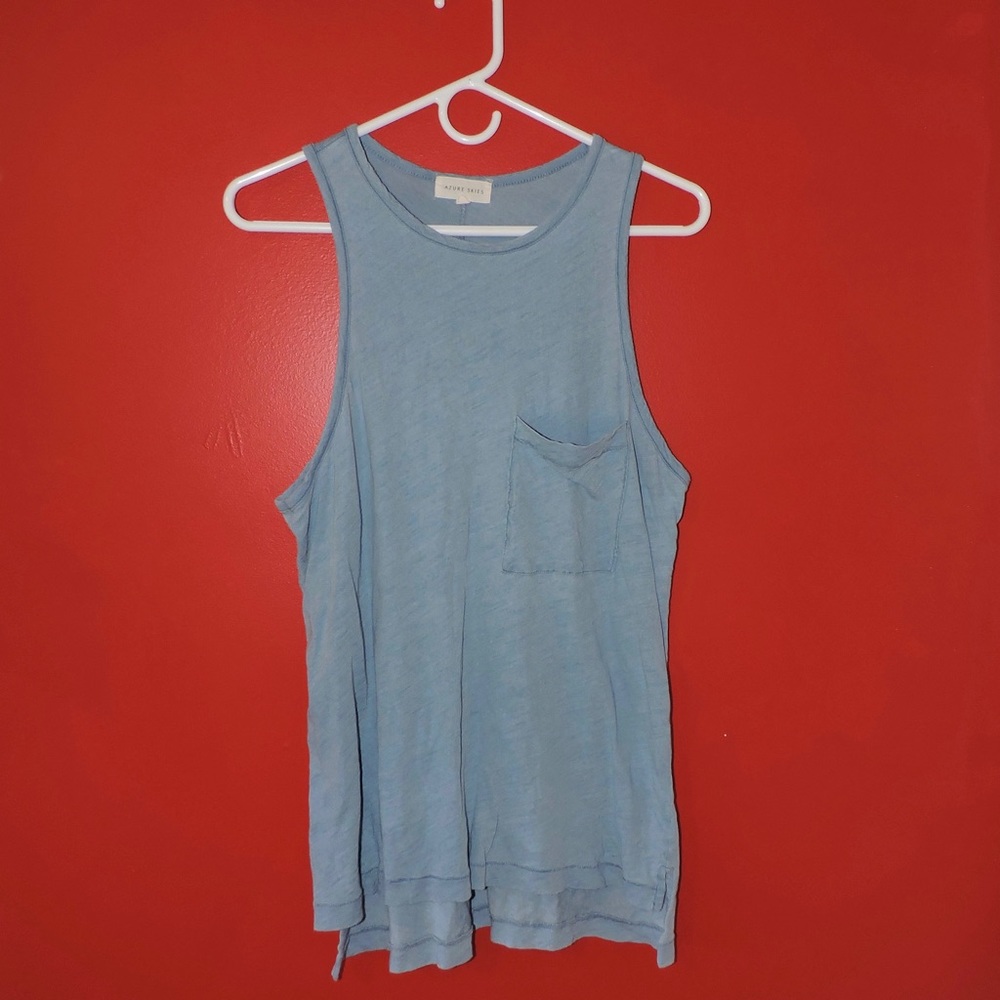 Aritzia long blue tank