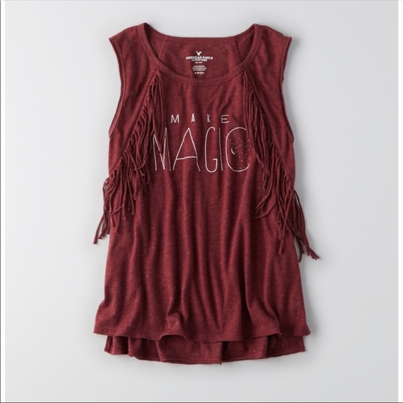 💥1 LEFT💥AEO Fringe muscle tank - Picture 3 of 3