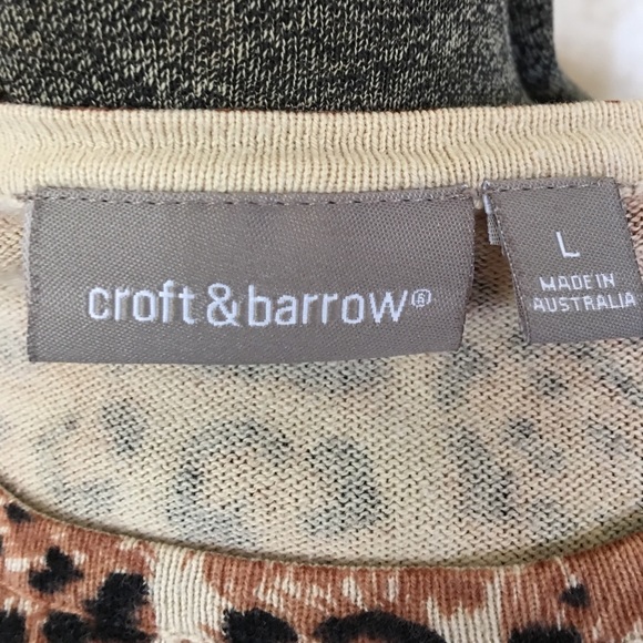 croft & barrow Sweaters - Animal print sweater. croft & barrow Sweaters - Animal print sweater.