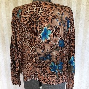 croft & barrow Sweaters - Animal print sweater. croft & barrow Sweaters - Animal print sweater.