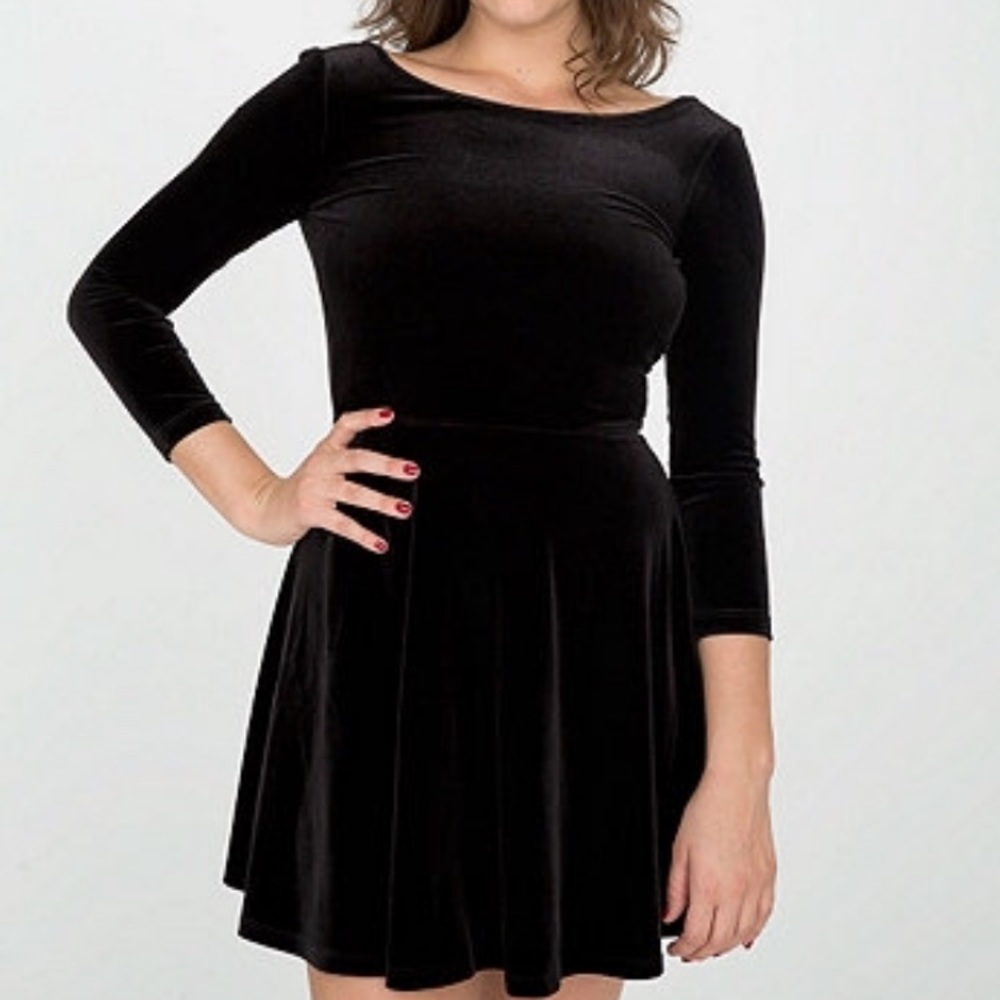 Aa velvet skater dress black