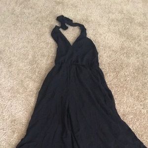 Black wide leg jumpsuit