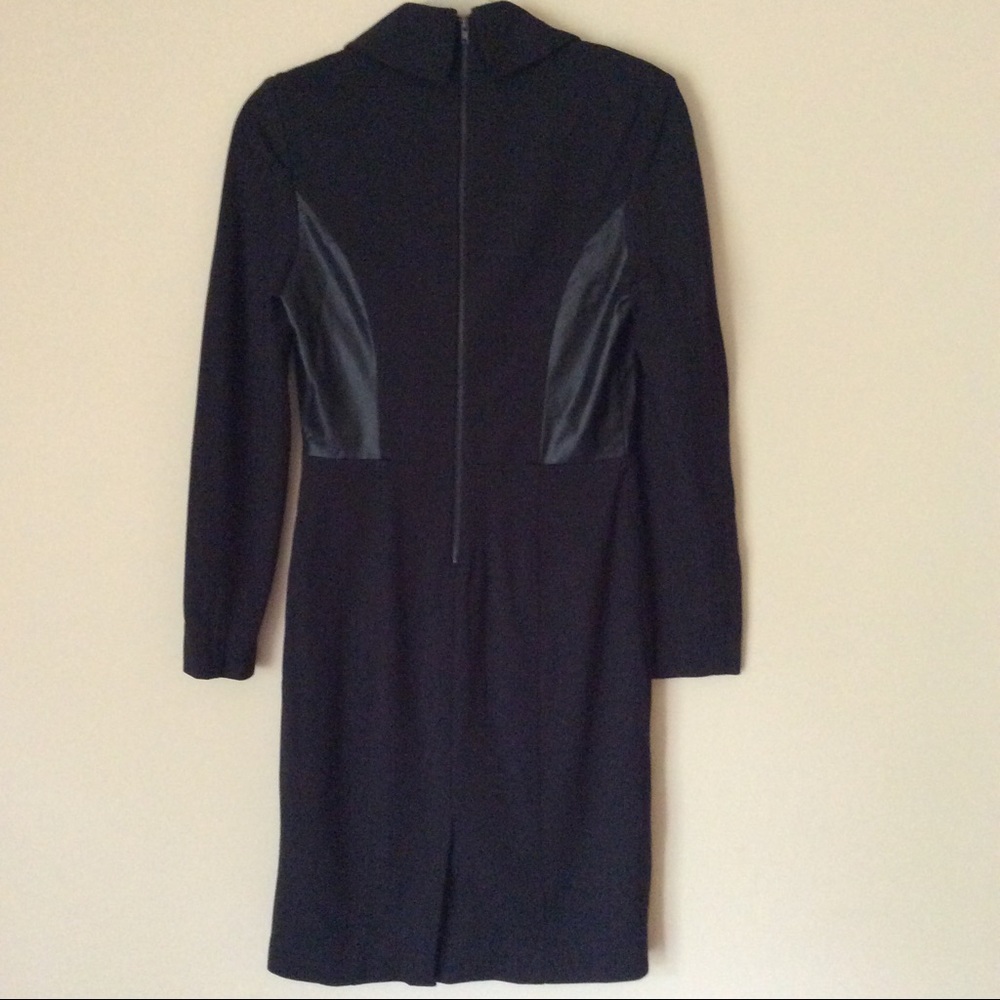 ⬇️NWOT Debbie Shuchat Faux Leather Trim Coat Dress - Picture 4 of 7