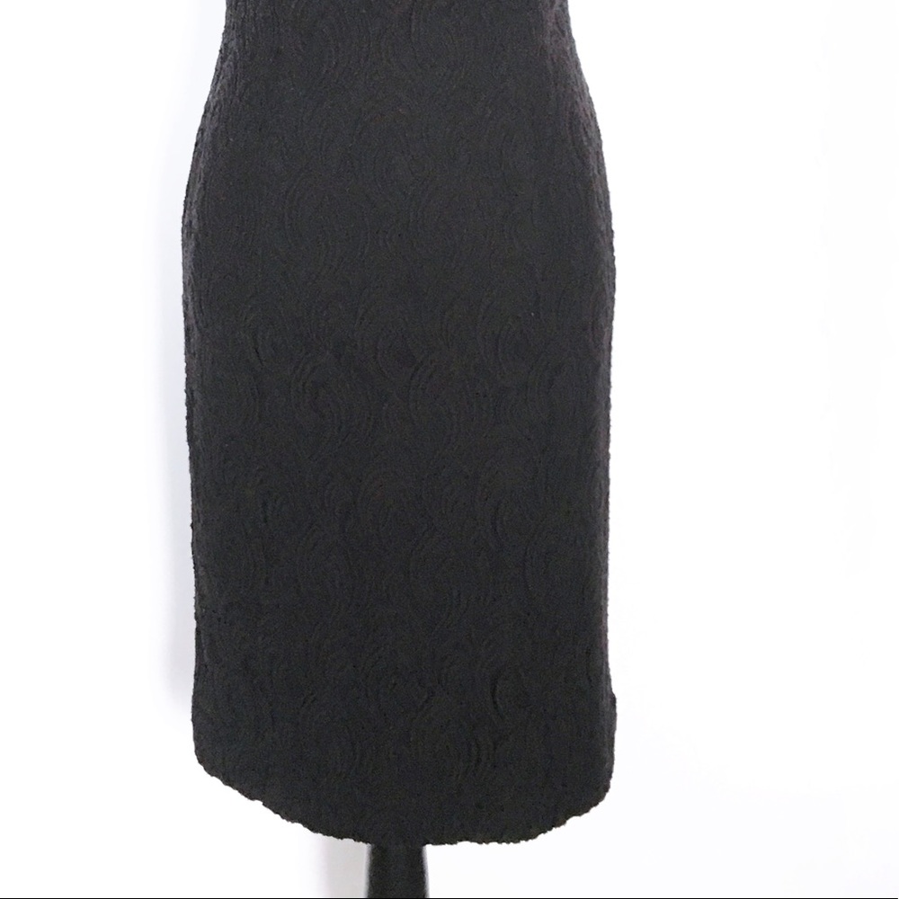 Adrianna Papell Black Lace Sheath Dress LBD - Picture 2 of 8