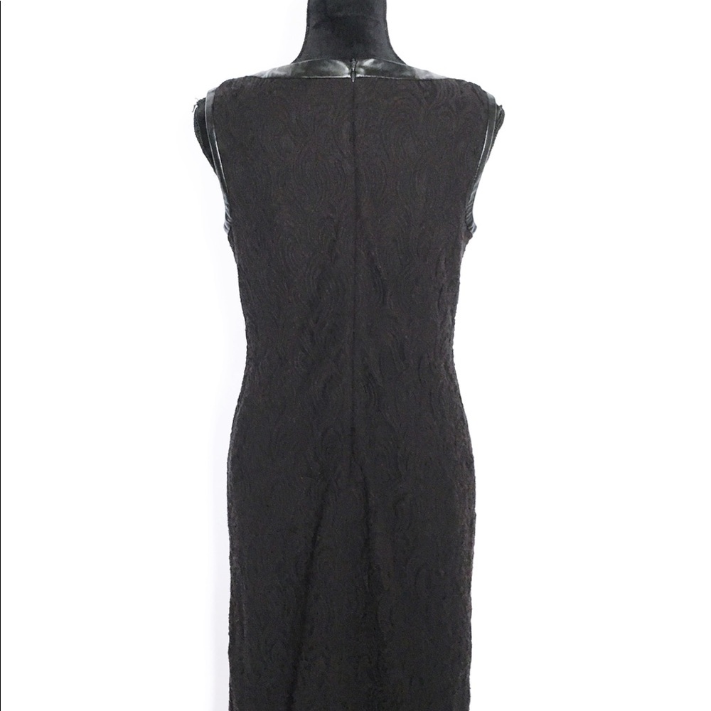 Adrianna Papell Black Lace Sheath Dress LBD - Picture 5 of 8