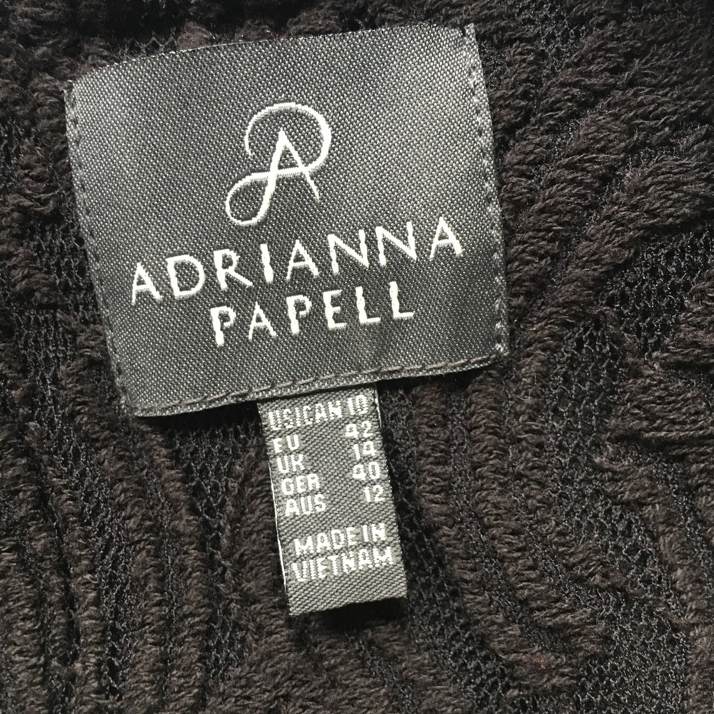 Adrianna Papell Black Lace Sheath Dress LBD - Picture 3 of 8