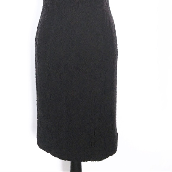Adrianna Papell Black Lace Sheath Dress LBD - Picture 2 of 8
