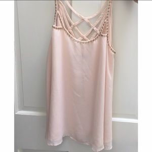 Blush forever 21 detailed tank top