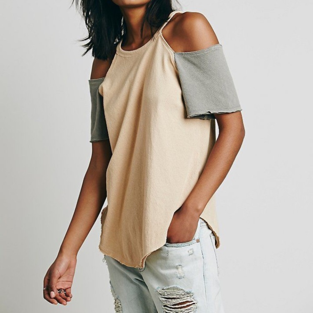 SOLD Free People We the Free Cold Shoulder Tee