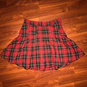 High Waisted Plaid Skirt SZ 2
