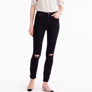 J Crew Lookout High Rise distressed black jean