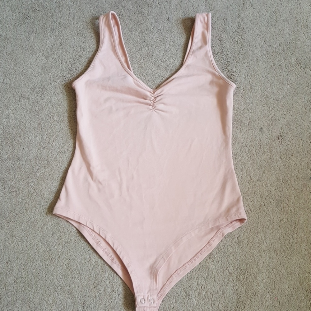 Pink scrunch top bodysuit
