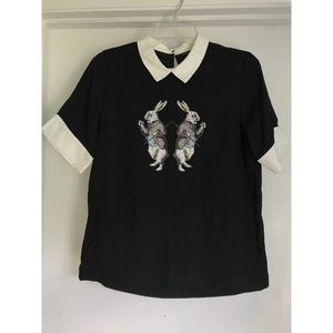 NWOT Victoria Beckham Rabbit Top