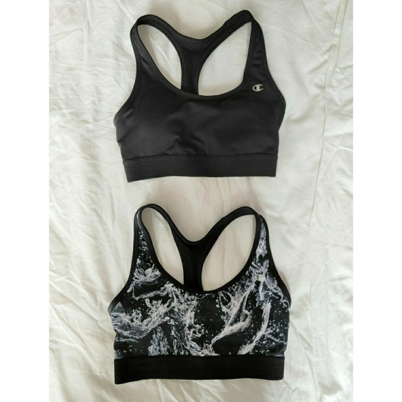 Champion Black Padded Sports Bra NWOT - Picture 2 of 6
