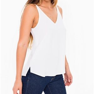 American apparel white crepe tank