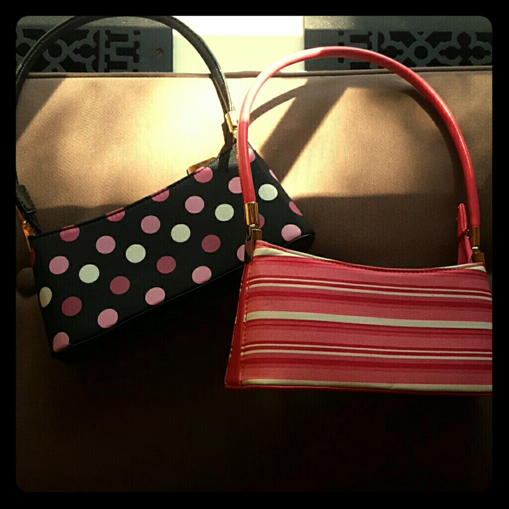 Polka Dot and Striped Purse