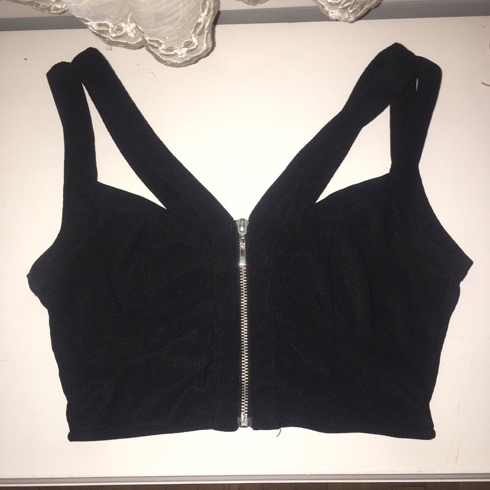 Zip Up Crop Top