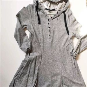 Kenzie drape hooded tunic dress