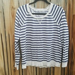 Striped long sleeve boho sweatshirt