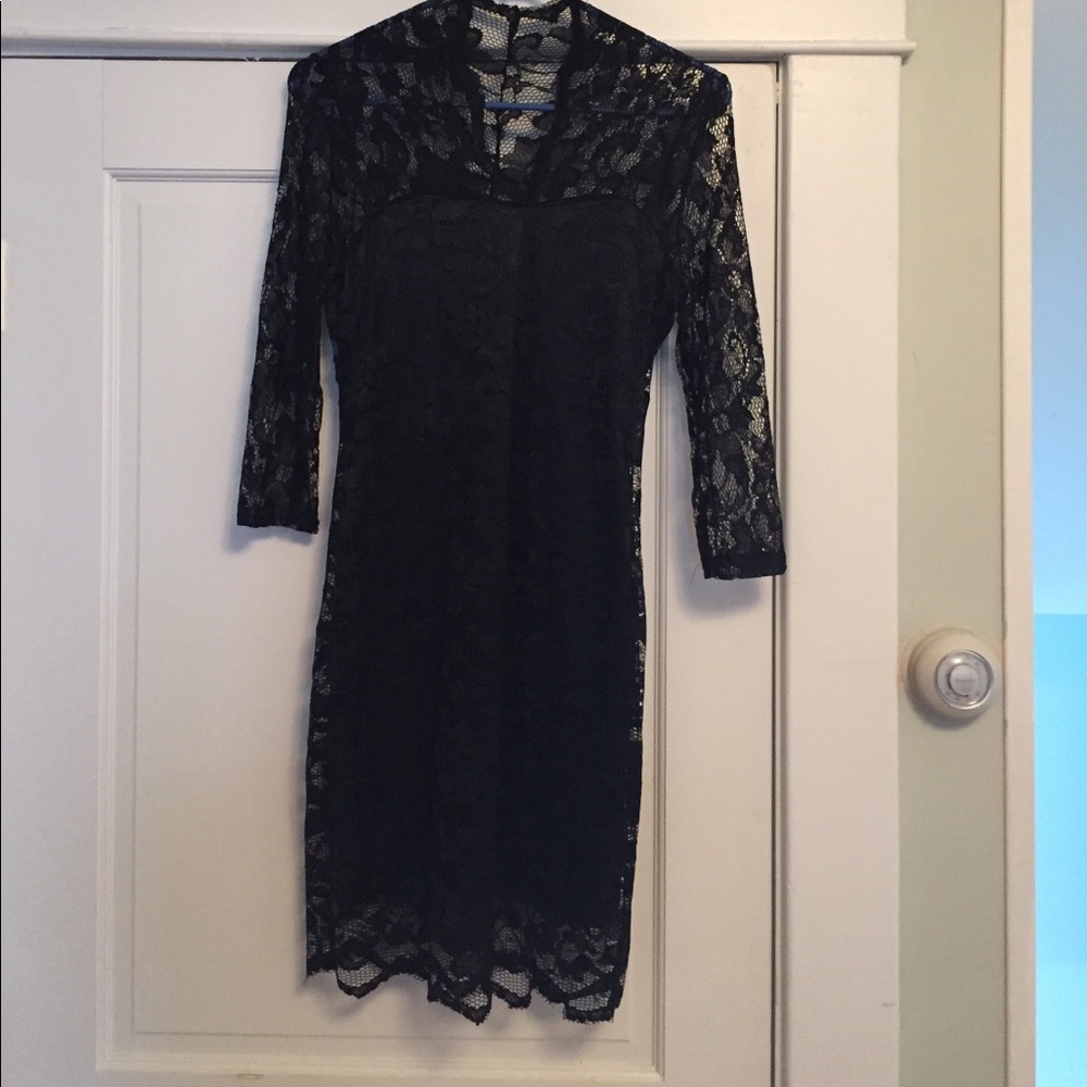 3/4 lace mini dress.