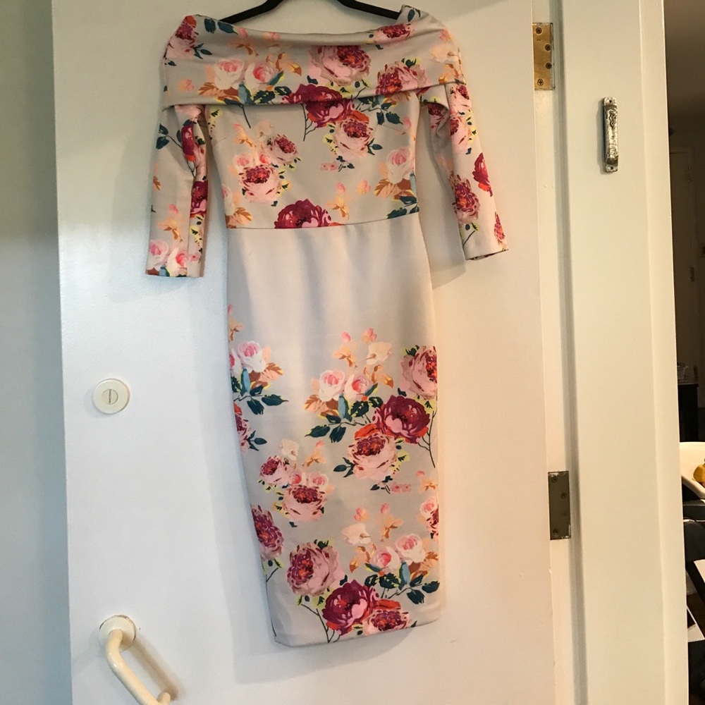 Asos petite off shoulder floral dress