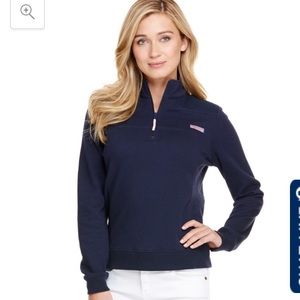 vineyard Vines navy blue half zip up