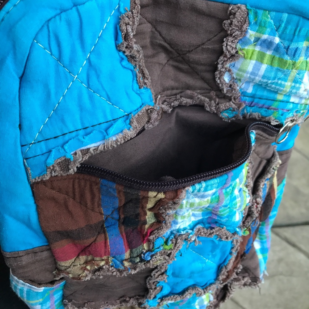 Quilted Rag Back Pack Purse/Bookbag - Picture 4 of 8