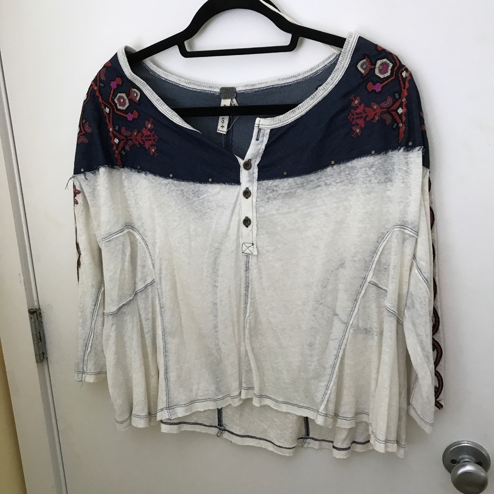 Free people embroidered shirt