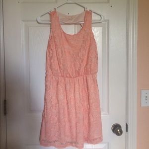Peach lace dress