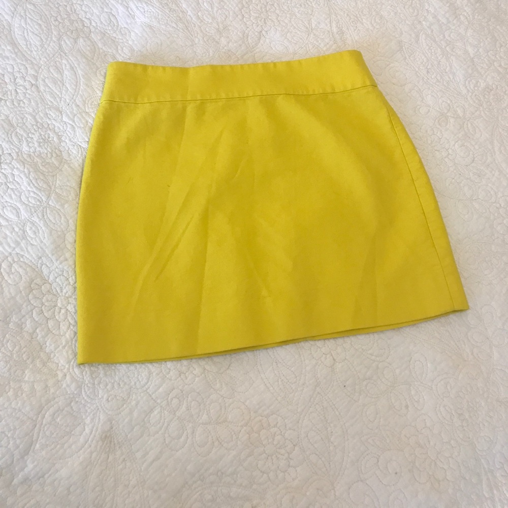 J.Crew yellow mini skirt size 4