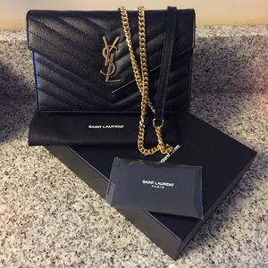 Auth Saint Laurent Small Envelope Wallet on Chain