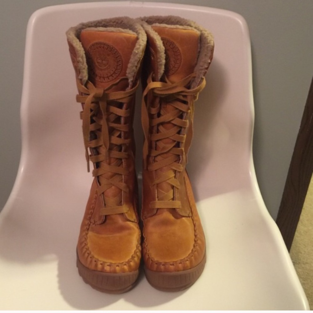 Timberland Tan Lace up Winter boot