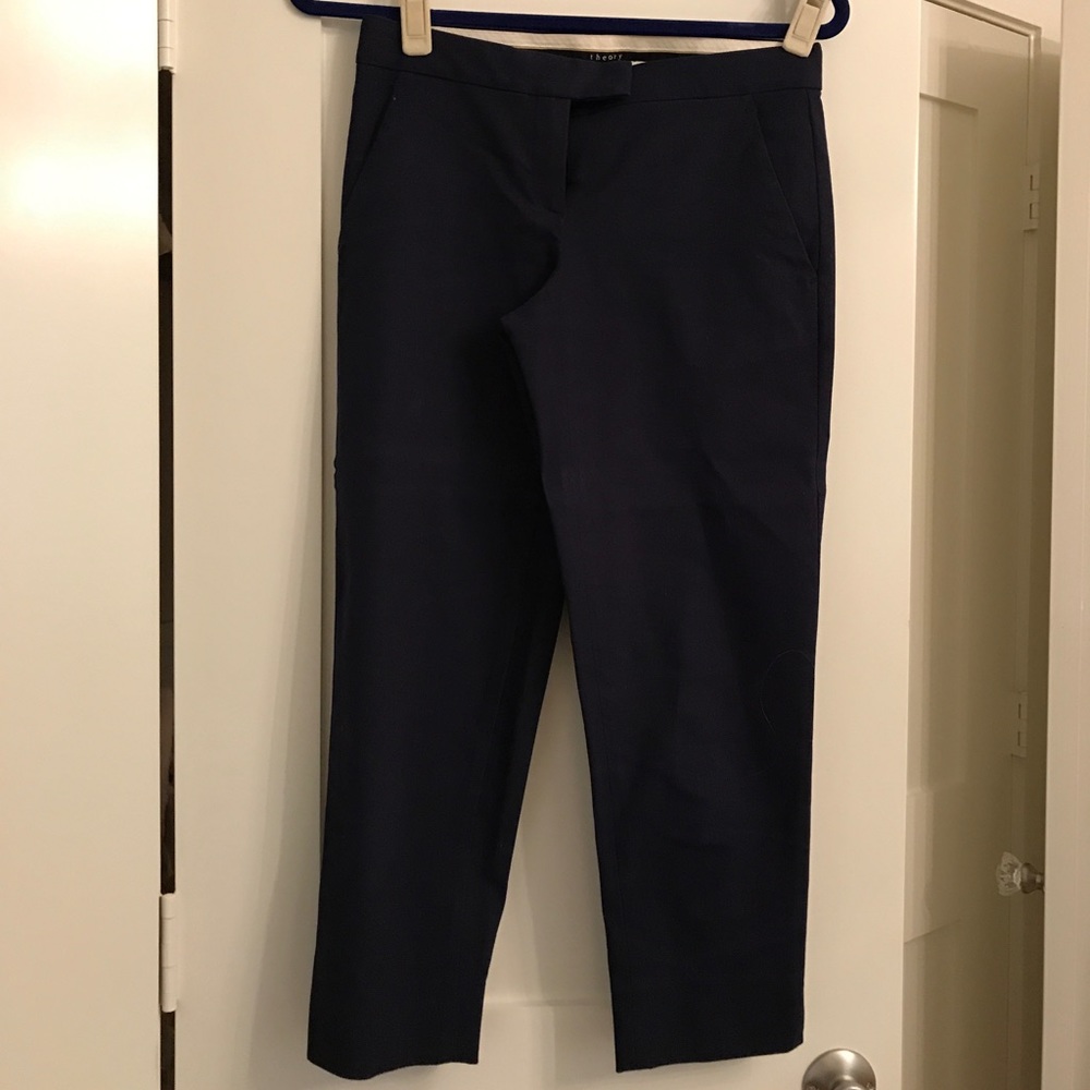 Theory cropped pants navy size 0