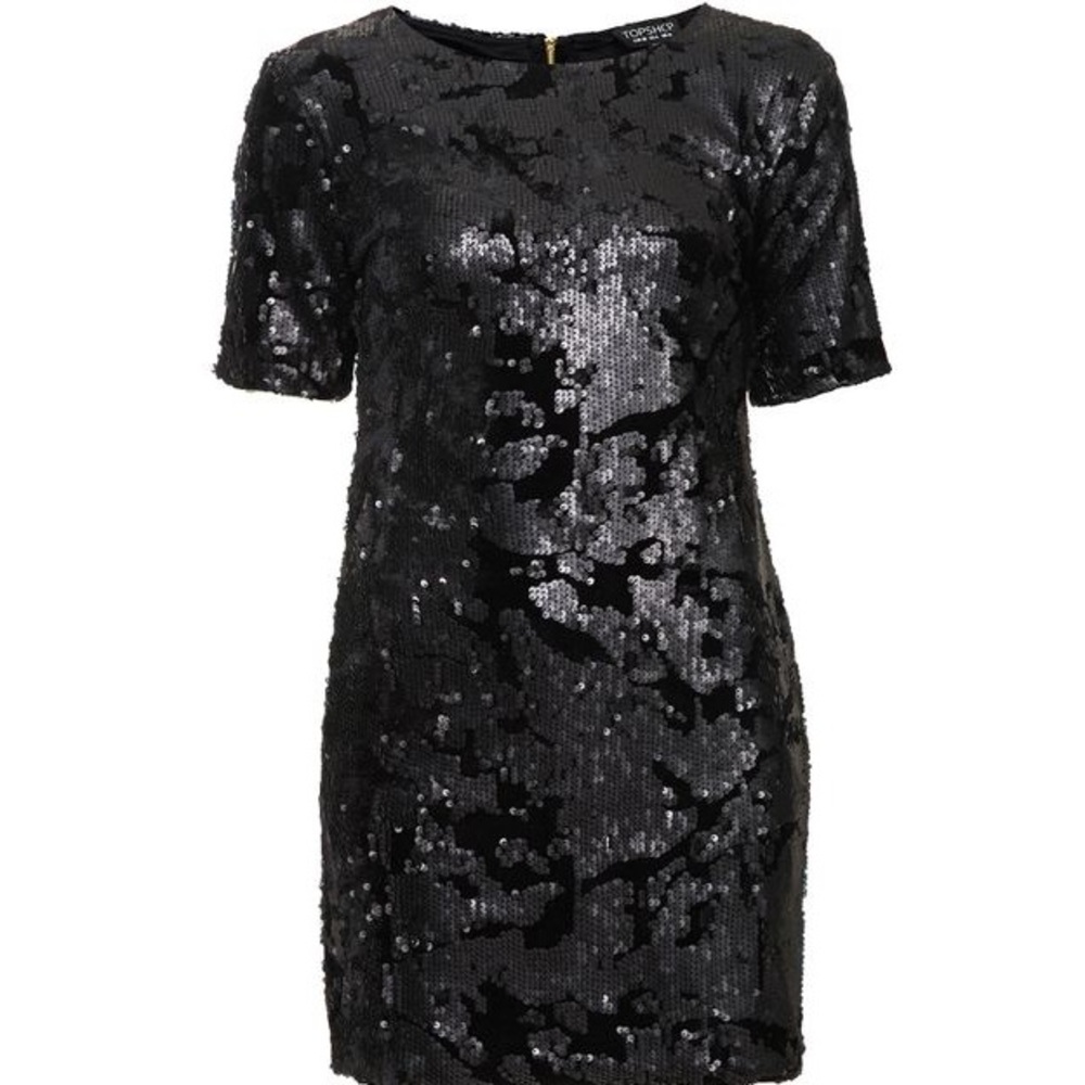 Topshop Sequin Velvet mini dress Sz 2 Beyonce