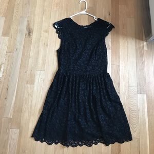 Talula Black Lace Skater Dress