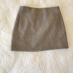 J crew gray wool mini skirt size 2