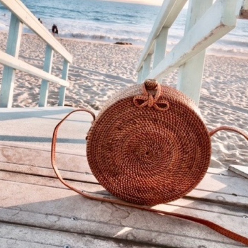 Gorgeous Rattan Bag with Batik Fabric Interior