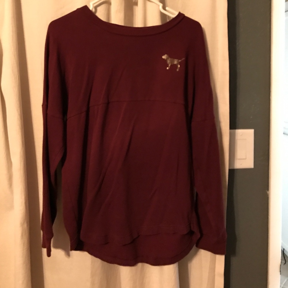 PINK college crewneck