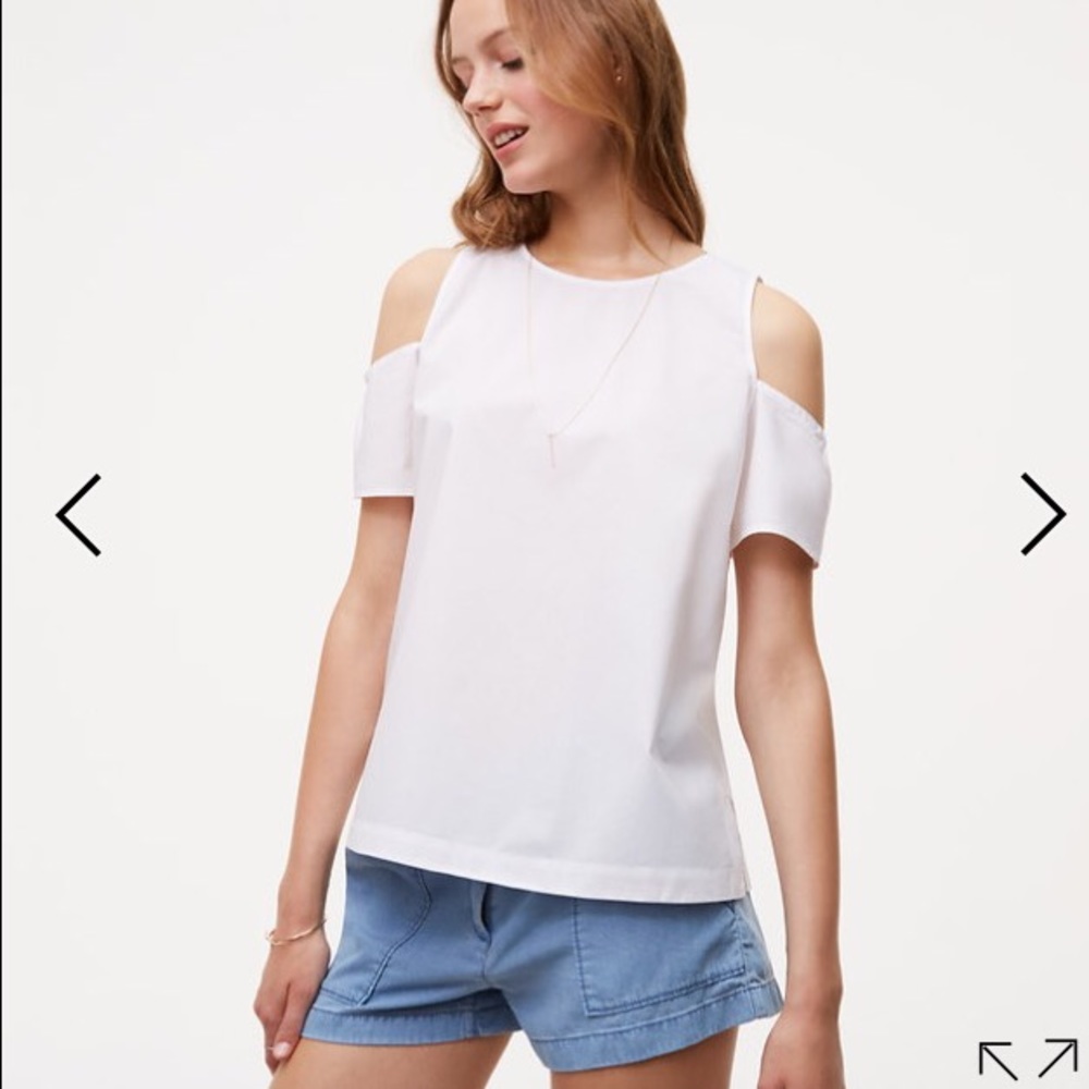Loft cold shoulder top