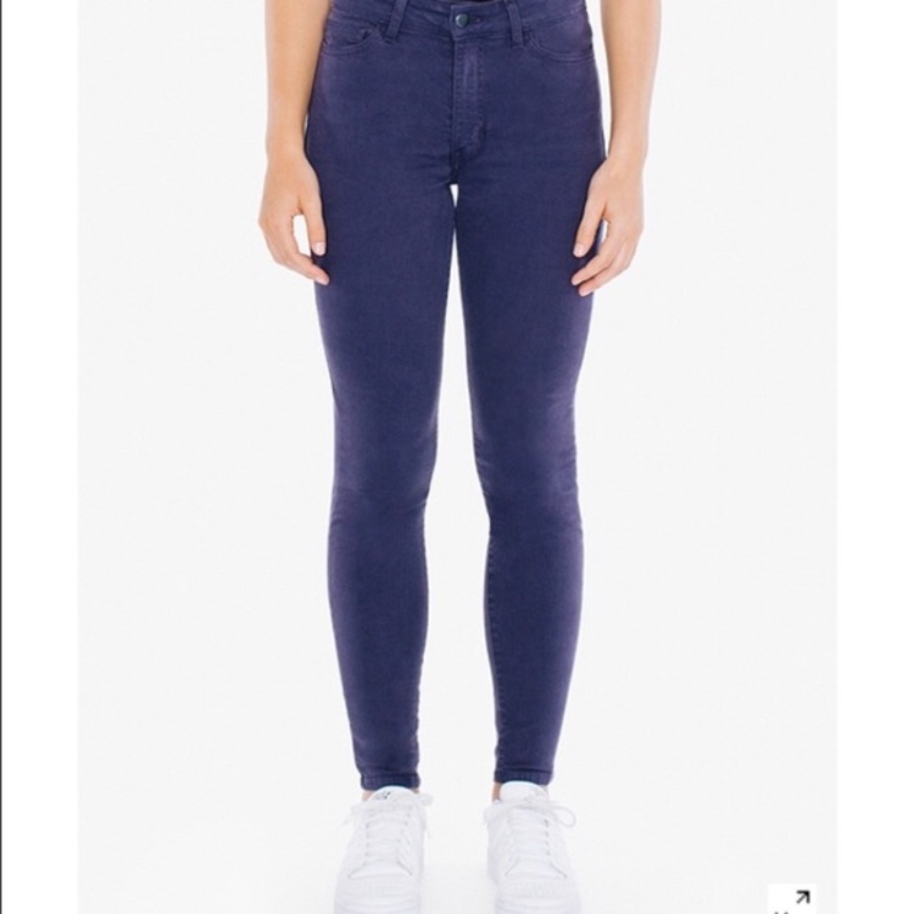American apparel moody violet pencil jeans