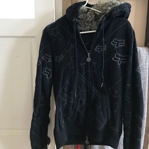Fox racing fur lined heavy sweatshirt