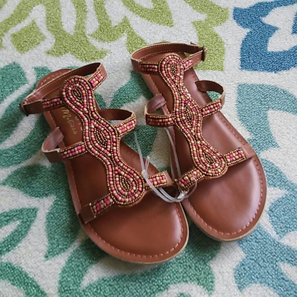 NWOT Coconuts by Matisse Beaded Sandals - Picture 1 of 6